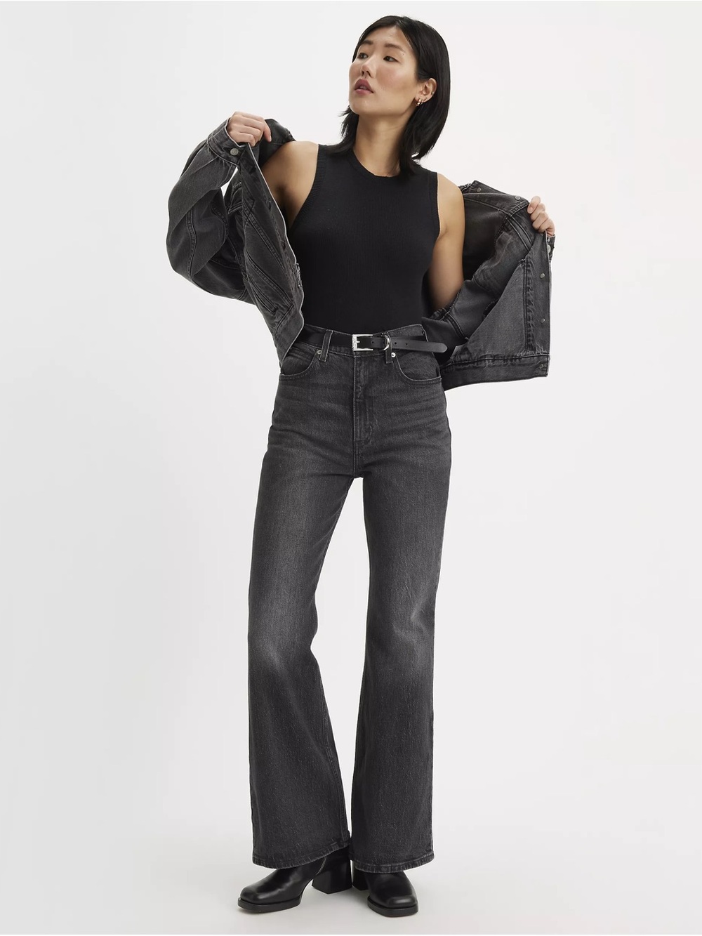 Levi's 70s High Flare Jeans in Black